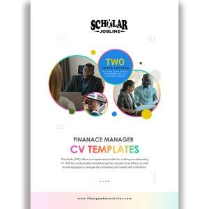 Finance Manager CV Templates